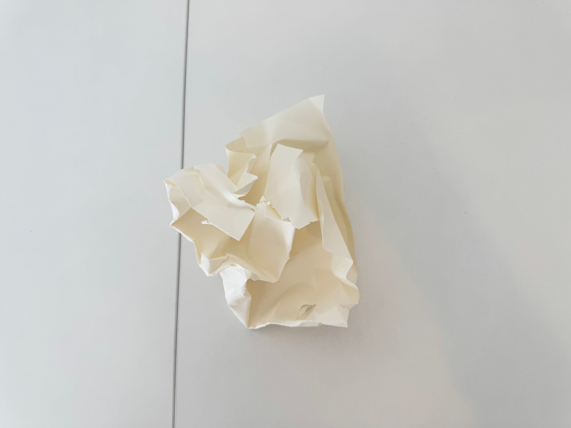 The sound of crumpling paper