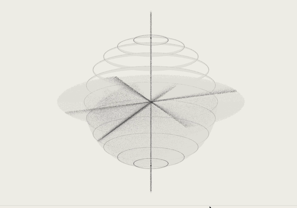 I experimented with stacking multiple ellipses and torus shapes from top to bottom.