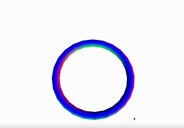 I changed torus(200, 60) to torus(200, 20), so the donut became thinner.